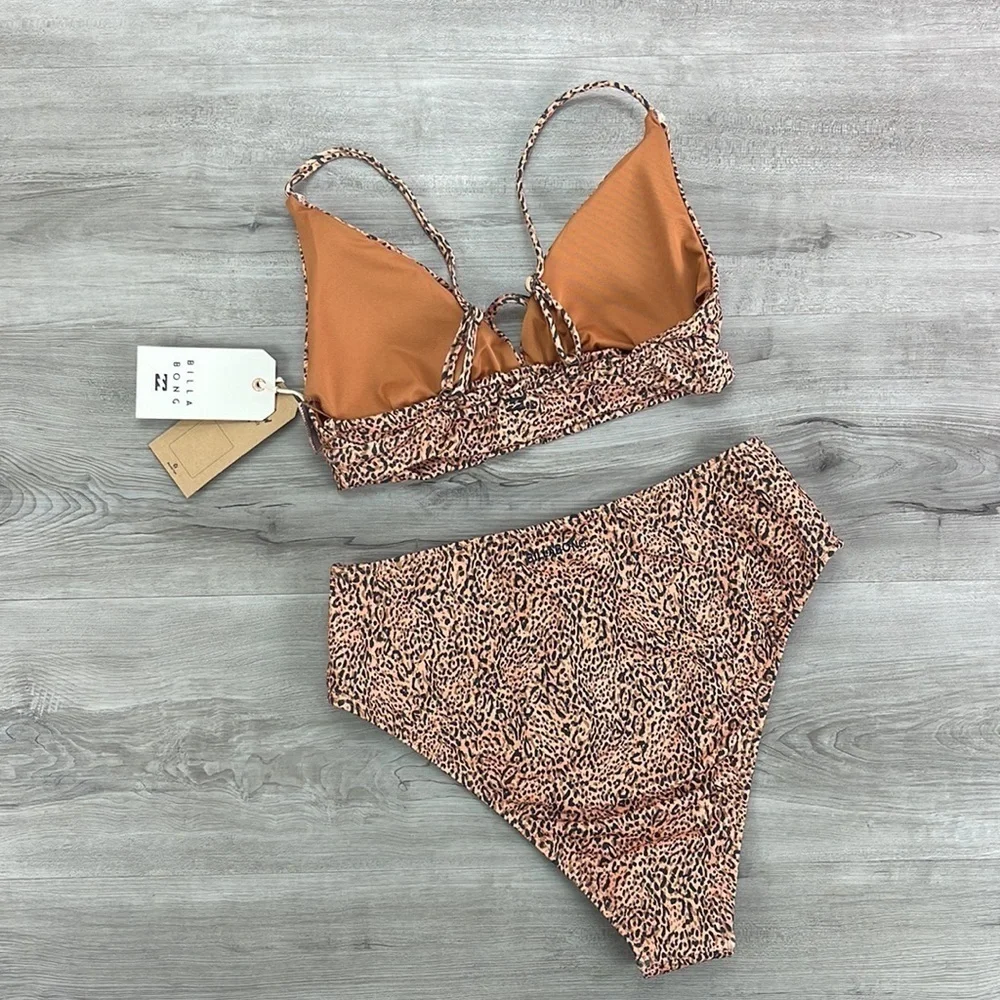 ☀️BILLABONG☀️ HIDDEN SHORE V NECK HIDDEN SHORE HIGH WAISTED BIKINI SET